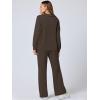 imageANRABESS Womens 2 Piece Outfits Lounge Sets Casual Long Sleeve Sweatsuits Polo Top Wide Leg Pants Fall Sweat Matching SetsCoffee