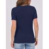 imageANRABESS Womens Short Sleeve Sweaters Tops Crewneck Cable Knit Casual Soft Pullover Shirt 2025 Spring Summer Business OutfitsNavy Blue