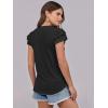 imageANRABESS Womens Tops 2025 Summer Dressy Casual Ruffle Short Sleeve T Shirts Smocked Crewneck Business Work Tee BlouseBlack