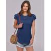 imageANRABESS Womens Tops 2025 Summer Dressy Casual Ruffle Short Sleeve T Shirts Smocked Crewneck Business Work Tee BlouseDeep Blue