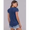 imageANRABESS Womens Tops 2025 Summer Dressy Casual Ruffle Short Sleeve T Shirts Smocked Crewneck Business Work Tee BlouseDeep Blue