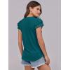 imageANRABESS Womens Tops 2025 Summer Dressy Casual Ruffle Short Sleeve T Shirts Smocked Crewneck Business Work Tee BlouseLake Green