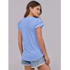 imageANRABESS Womens Tops 2025 Summer Dressy Casual Ruffle Short Sleeve T Shirts Smocked Crewneck Business Work Tee BlouseLight Blue