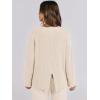 imageANRABESS Womens Two Piece Outfits Sweater Lounge Sets Pullover Wide Leg Matching Sets Casual Loose Fall Clothes 2024Beige