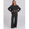 imageANRABESS Womens Two Piece Outfits Sweater Lounge Sets Pullover Wide Leg Matching Sets Casual Loose Fall Clothes 2024Black