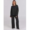 imageANRABESS Womens Two Piece Outfits Sweater Lounge Sets Pullover Wide Leg Matching Sets Casual Loose Fall Clothes 2024Black