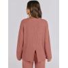 imageANRABESS Womens Two Piece Outfits Sweater Lounge Sets Pullover Wide Leg Matching Sets Casual Loose Fall Clothes 2024Light Rust