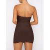 imageANRABESS Womens Two Piece Skirt Sets Summer Outfit Strapless Going Out Crop Tops Sexy Mini Club Dress Matching Set 2025Coffee