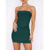imageANRABESS Womens Two Piece Skirt Sets Summer Outfit Strapless Going Out Crop Tops Sexy Mini Club Dress Matching Set 2025Dark Green