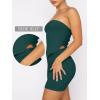 imageANRABESS Womens Two Piece Skirt Sets Summer Outfit Strapless Going Out Crop Tops Sexy Mini Club Dress Matching Set 2025Dark Green