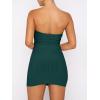 imageANRABESS Womens Two Piece Skirt Sets Summer Outfit Strapless Going Out Crop Tops Sexy Mini Club Dress Matching Set 2025Dark Green