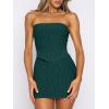 imageANRABESS Womens Two Piece Skirt Sets Summer Outfit Strapless Going Out Crop Tops Sexy Mini Club Dress Matching Set 2025Dark Green