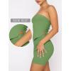 imageANRABESS Womens Two Piece Skirt Sets Summer Outfit Strapless Going Out Crop Tops Sexy Mini Club Dress Matching Set 2025Green