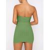 imageANRABESS Womens Two Piece Skirt Sets Summer Outfit Strapless Going Out Crop Tops Sexy Mini Club Dress Matching Set 2025Green