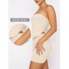 imageANRABESS Womens Two Piece Skirt Sets Summer Outfit Strapless Going Out Crop Tops Sexy Mini Club Dress Matching Set 2025Light Apricot