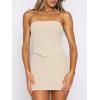 imageANRABESS Womens Two Piece Skirt Sets Summer Outfit Strapless Going Out Crop Tops Sexy Mini Club Dress Matching Set 2025Light Apricot