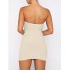 imageANRABESS Womens Two Piece Skirt Sets Summer Outfit Strapless Going Out Crop Tops Sexy Mini Club Dress Matching Set 2025Light Apricot