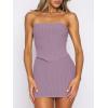 imageANRABESS Womens Two Piece Skirt Sets Summer Outfit Strapless Going Out Crop Tops Sexy Mini Club Dress Matching Set 2025Light Purple