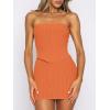 imageANRABESS Womens Two Piece Skirt Sets Summer Outfit Strapless Going Out Crop Tops Sexy Mini Club Dress Matching Set 2025Orange