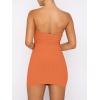 imageANRABESS Womens Two Piece Skirt Sets Summer Outfit Strapless Going Out Crop Tops Sexy Mini Club Dress Matching Set 2025Orange