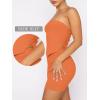 imageANRABESS Womens Two Piece Skirt Sets Summer Outfit Strapless Going Out Crop Tops Sexy Mini Club Dress Matching Set 2025Orange