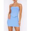 imageANRABESS Womens Two Piece Skirt Sets Summer Outfit Strapless Going Out Crop Tops Sexy Mini Club Dress Matching Set 2025Sky