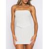 imageANRABESS Womens Two Piece Skirt Sets Summer Outfit Strapless Going Out Crop Tops Sexy Mini Club Dress Matching Set 2025White