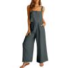 imageANRABESS Womens 2 Piece Outfits Linen Pants Jumpsuit Matching Lounge Set Casual Summer Beach Vacation Trendy Clothes Grey XXLarge