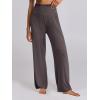 imageANRABESS Women 2 Piece Lounge Pajamas Sets Casual Ribbed Knit Long Sleeve Top Pants Matching Set 2025 Fall Outfits ClothesDark Brown