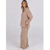 imageANRABESS Women 2 Piece Outfits Lounge Sets Oversized Sweatshirt Wide Leg Pants 2025 Fall Casual Sweatsuits Travel Clothes SetBrown