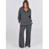imageANRABESS Women 2 Piece Outfits Lounge Sets Oversized Sweatshirt Wide Leg Pants 2025 Fall Casual Sweatsuits Travel Clothes SetDark Grey