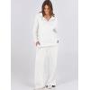 imageANRABESS Women 2 Piece Outfits Lounge Sets Oversized Sweatshirt Wide Leg Pants 2025 Fall Casual Sweatsuits Travel Clothes SetWhite