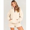 imageANRABESS Women 2 Piece Outfits Sweatshirt Shorts Sets 2024 Oversized Casual Lounge Sweat Set Sweatsuit Workout TracksuitBeige