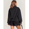 imageANRABESS Women 2 Piece Outfits Sweatshirt Shorts Sets 2024 Oversized Casual Lounge Sweat Set Sweatsuit Workout TracksuitBlack