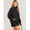 imageANRABESS Women 2 Piece Outfits Sweatshirt Shorts Sets 2024 Oversized Casual Lounge Sweat Set Sweatsuit Workout TracksuitBlack