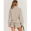 imageANRABESS Women 2 Piece Outfits Sweatshirt Shorts Sets 2024 Oversized Casual Lounge Sweat Set Sweatsuit Workout TracksuitCamel