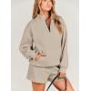 imageANRABESS Women 2 Piece Outfits Sweatshirt Shorts Sets 2024 Oversized Casual Lounge Sweat Set Sweatsuit Workout TracksuitCamel