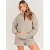 imageANRABESS Women 2 Piece Outfits Sweatshirt Shorts Sets 2024 Oversized Casual Lounge Sweat Set Sweatsuit Workout TracksuitCamel