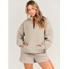 imageANRABESS Women 2 Piece Outfits Sweatshirt Shorts Sets 2024 Oversized Casual Lounge Sweat Set Sweatsuit Workout TracksuitCoffee