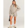 imageANRABESS Women 2 Piece Outfits Sweatshirt Shorts Sets 2024 Oversized Casual Lounge Sweat Set Sweatsuit Workout TracksuitCoffee