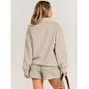 imageANRABESS Women 2 Piece Outfits Sweatshirt Shorts Sets 2024 Oversized Casual Lounge Sweat Set Sweatsuit Workout TracksuitCoffee