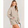 imageANRABESS Women 2 Piece Outfits Sweatshirt Shorts Sets 2024 Oversized Casual Lounge Sweat Set Sweatsuit Workout TracksuitCoffee