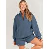 imageANRABESS Women 2 Piece Outfits Sweatshirt Shorts Sets 2024 Oversized Casual Lounge Sweat Set Sweatsuit Workout TracksuitDeep Blue