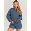 imageANRABESS Women 2 Piece Outfits Sweatshirt Shorts Sets 2024 Oversized Casual Lounge Sweat Set Sweatsuit Workout TracksuitDeep Blue