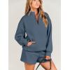 imageANRABESS Women 2 Piece Outfits Sweatshirt Shorts Sets 2024 Oversized Casual Lounge Sweat Set Sweatsuit Workout TracksuitDeep Blue