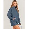 imageANRABESS Women 2 Piece Outfits Sweatshirt Shorts Sets 2024 Oversized Casual Lounge Sweat Set Sweatsuit Workout TracksuitDeep Blue