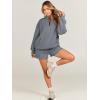 imageANRABESS Women 2 Piece Outfits Sweatshirt Shorts Sets 2024 Oversized Casual Lounge Sweat Set Sweatsuit Workout TracksuitDeep Gray