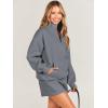 imageANRABESS Women 2 Piece Outfits Sweatshirt Shorts Sets 2024 Oversized Casual Lounge Sweat Set Sweatsuit Workout TracksuitDeep Gray