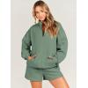 imageANRABESS Women 2 Piece Outfits Sweatshirt Shorts Sets 2024 Oversized Casual Lounge Sweat Set Sweatsuit Workout TracksuitDeep Green