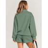 imageANRABESS Women 2 Piece Outfits Sweatshirt Shorts Sets 2024 Oversized Casual Lounge Sweat Set Sweatsuit Workout TracksuitDeep Green